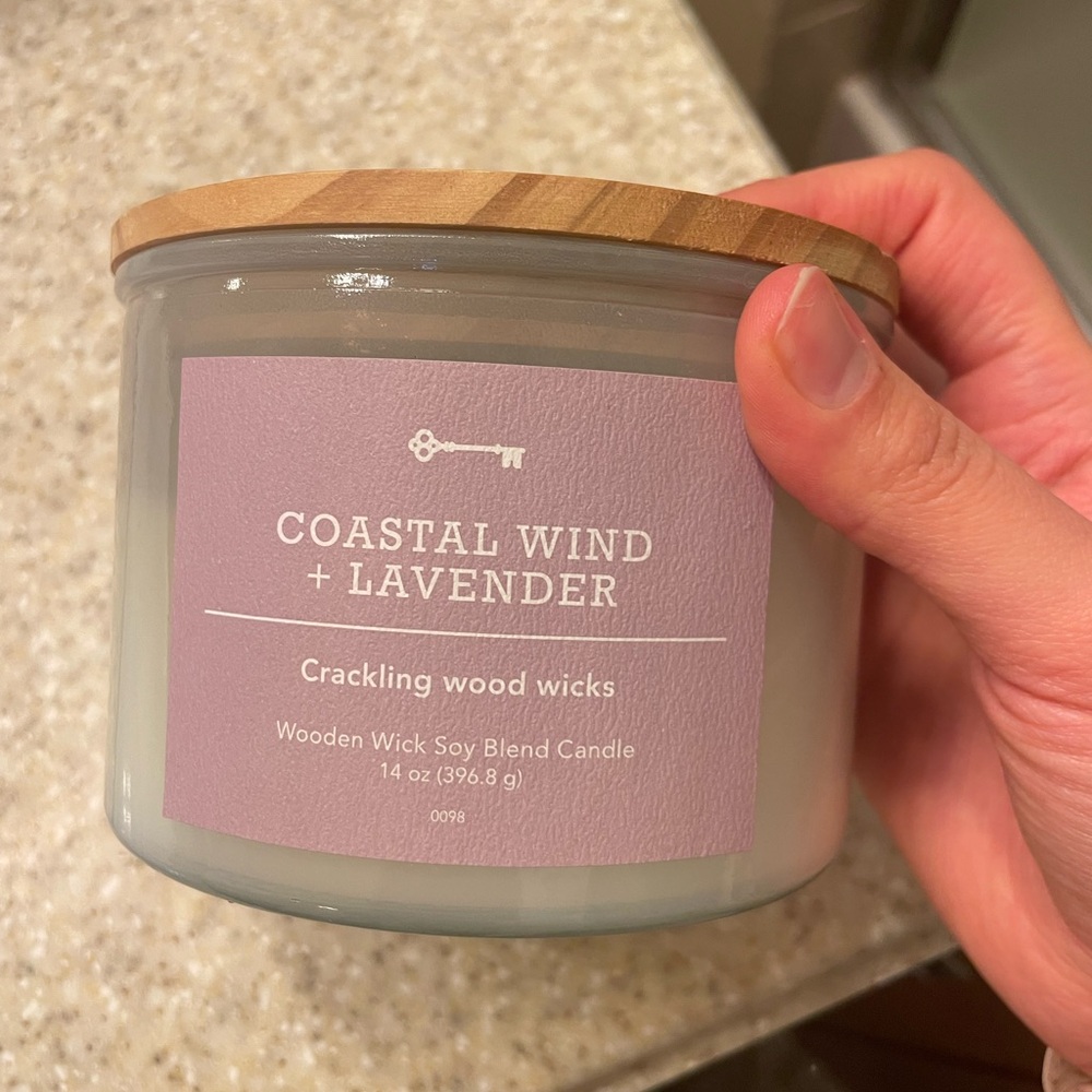Threshold Lavender Scented Candle with Wood Wicks
